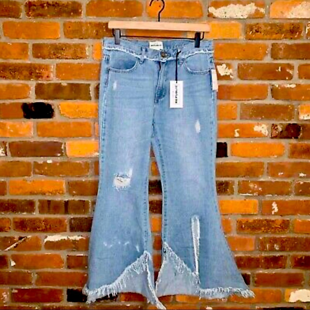 NWT Fringe denim